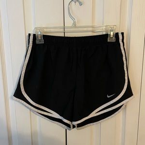 Nike Black Athletic Shorts with White Trim